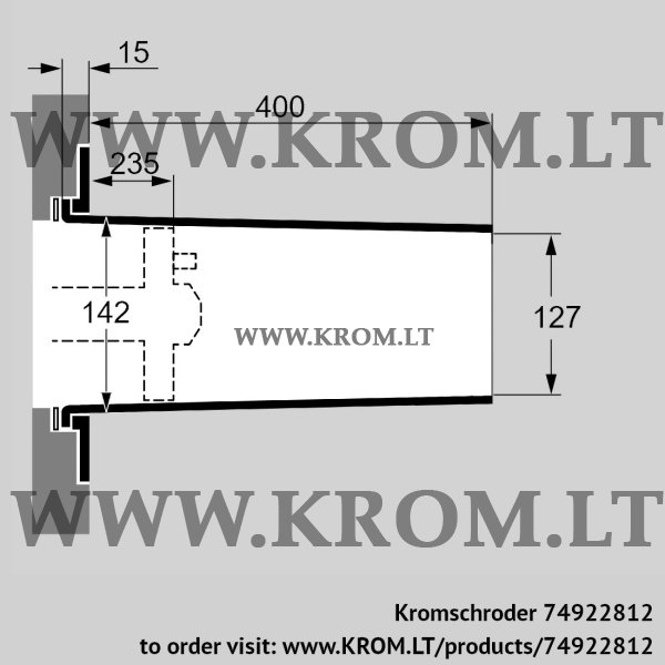 Kromschroder TSC 140A127-400/235-Si-1500B, 74922812 ceramic tube set, 74922812