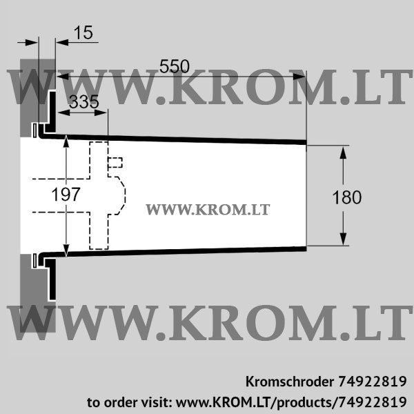 Kromschroder TSC 200A180-550/335-Si-1500B, 74922819 ceramic tube set, 74922819