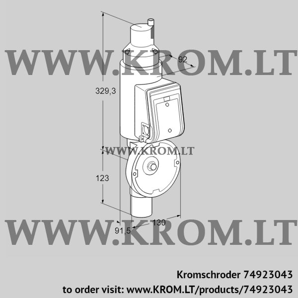 Kromschroder MB 7RQ6, 74923043 solenoid actuator, 74923043