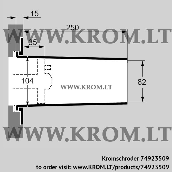 Kromschroder TSC 100A082-250/35-Si-1500, 74923509 ceramic tube set, 74923509