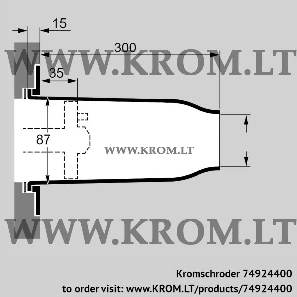 Kromschroder TSC 80M075-300/35-Si-1500, 74924400 ceramic tube set, 74924400