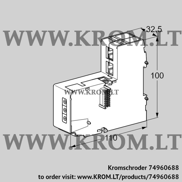 Kromschroder BCM 500S0B4/3-3, 74960688 bus module, 74960688