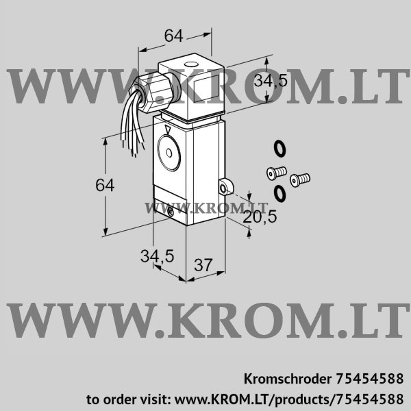 Kromschroder DG 40VCT1-6WG /B, 75454588 pressure switch for gas, 75454588