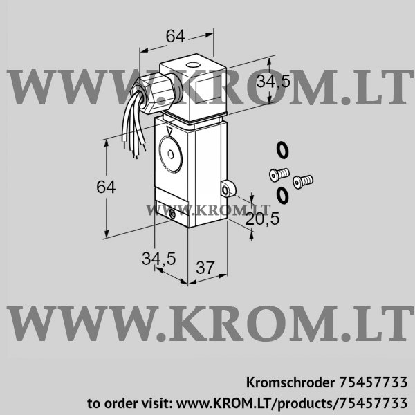 Kromschroder DG 60VCT1-6W /B, 75457733 pressure switch for gas, 75457733