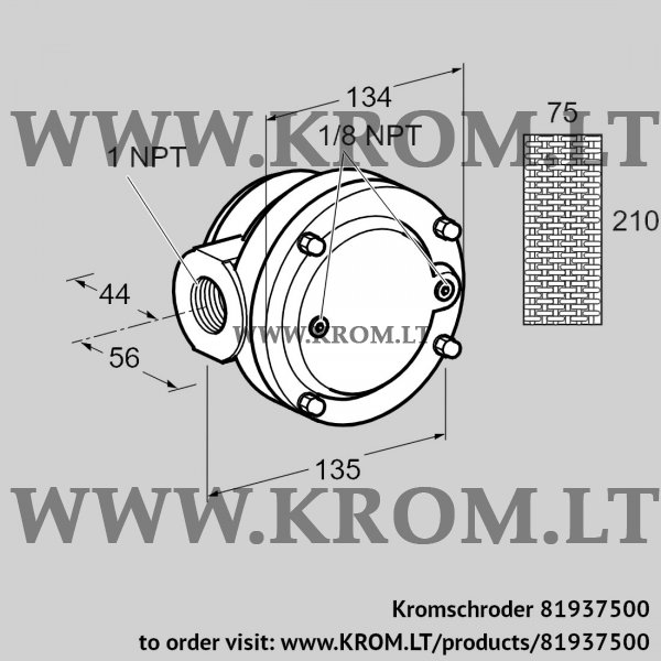 Kromschroder GFK 25TN40-3, 81937500 gas filter, 81937500