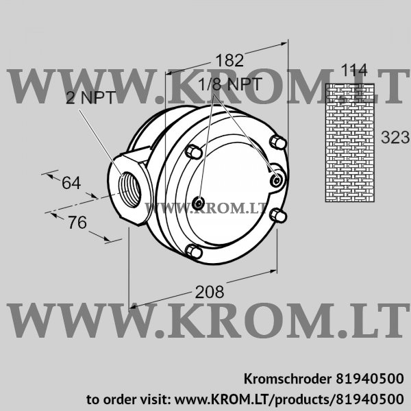 Kromschroder GFK 50TN40-3, 81940500 gas filter, 81940500