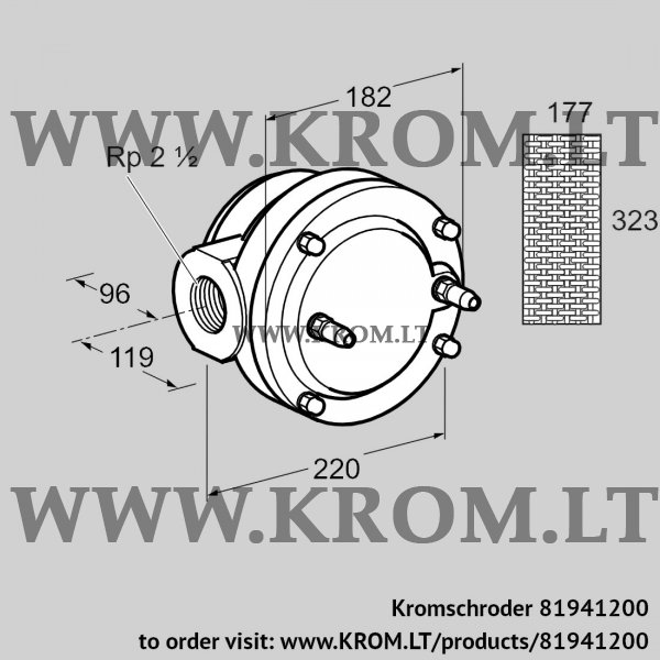 Kromschroder GFK 65R40-6, 81941200 gas filter, 81941200