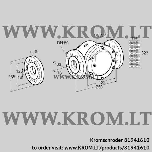 Kromschroder GFK 50TA40-3, 81941610 gas filter, 81941610