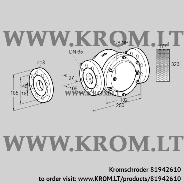 Kromschroder GFK 65TA40-3, 81942610 gas filter, 81942610