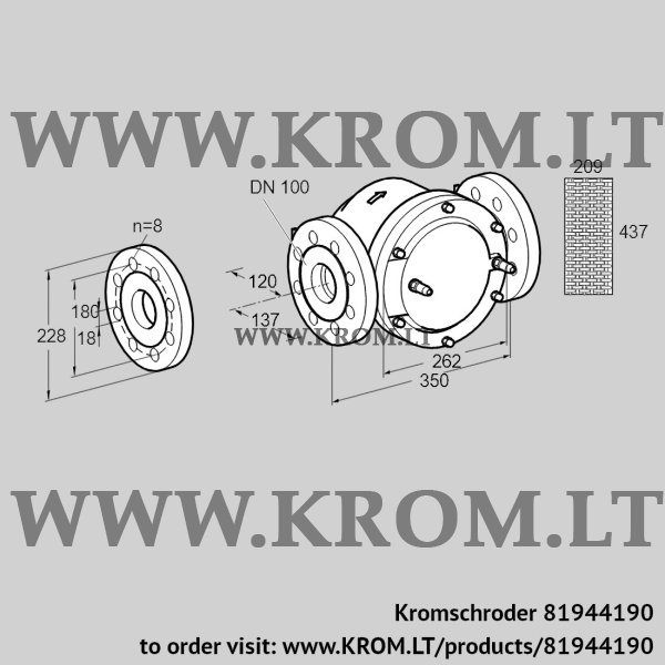 Kromschroder GFK 100F10-6, 81944190 gas filter, 81944190