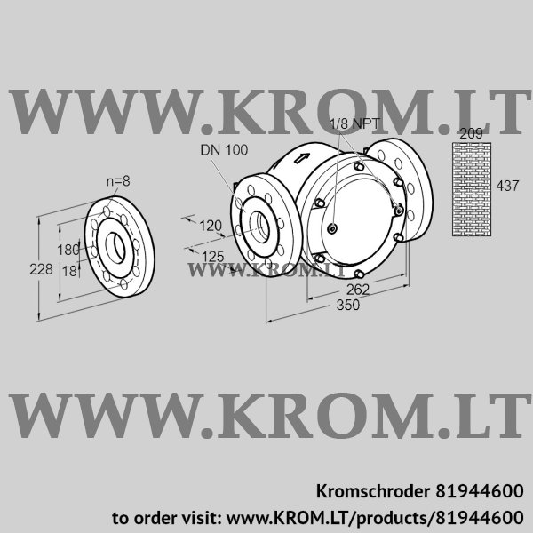 Kromschroder GFK 100TA40-3, 81944600 gas filter, 81944600