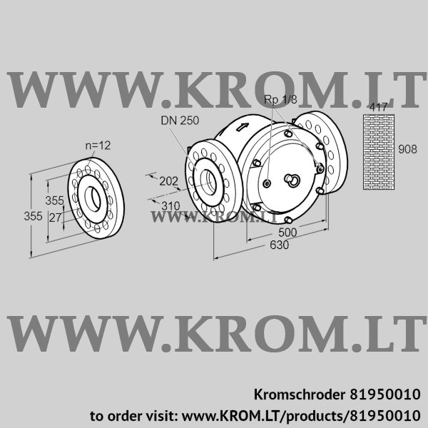 Kromschroder GFK 250F10-3, 81950010 gas filter, 81950010