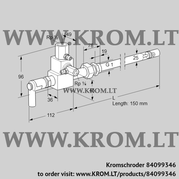 Kromschroder ZMI 25TG150N, 84099346 pilot burner, 84099346