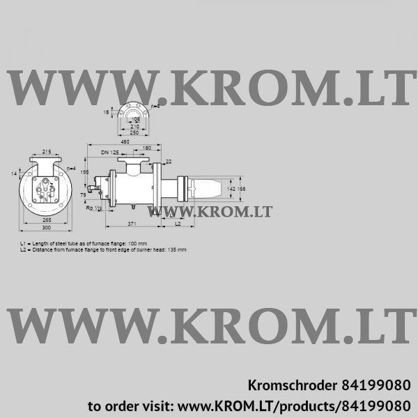 Kromschroder BICW 140HB-100/135-(26)F, 84199080 burner for gas, 84199080
