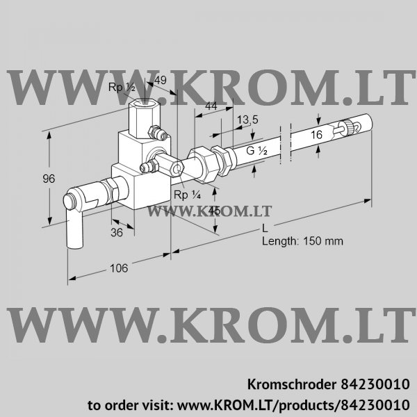 Kromschroder ZMI 16B150R, 84230010 pilot burner, 84230010