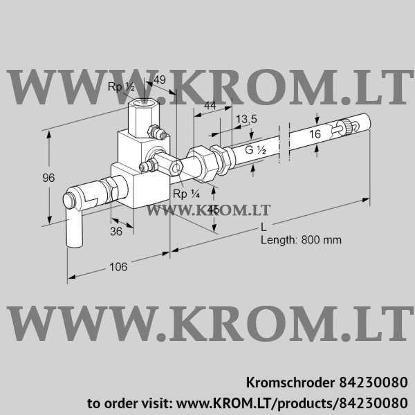 Kromschroder ZMI 16B800R, 84230080 pilot burner, 84230080