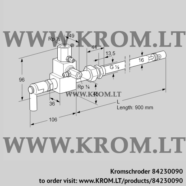 Kromschroder ZMI 16B900R, 84230090 pilot burner, 84230090