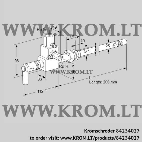 Kromschroder ZMI 25D200R, 84234027 pilot burner, 84234027