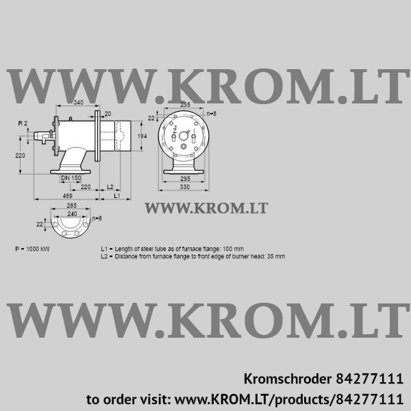 Kromschroder ZIO 200HM-100/35-(24)D, 84277111 burner for gas, 84277111