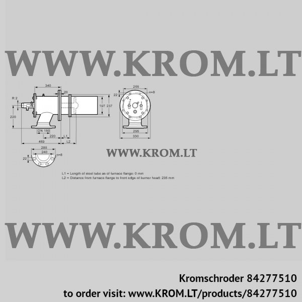 Kromschroder ZIC 200RB-0/235-(20)D, 84277510 burner for gas, 84277510