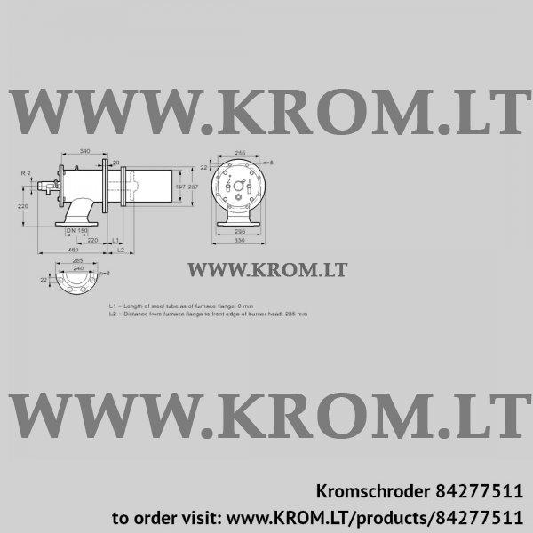 Kromschroder ZIC 200RM-0/235-(22)D, 84277511 burner for gas, 84277511