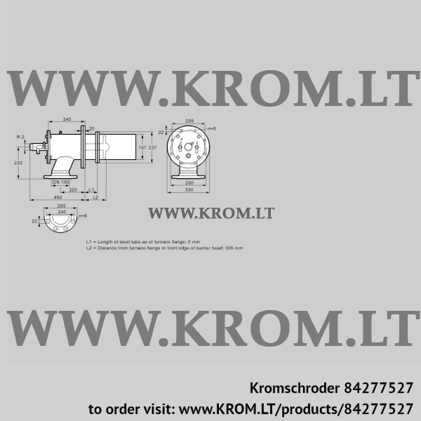 Kromschroder ZIC 200HB-0/335-(21)D, 84277527 burner for gas, 84277527