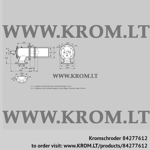 Kromschroder ZIC 200RB-0/35-(20)D, 84277612 burner for gas, 84277612