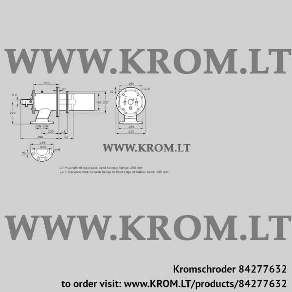 Kromschroder ZIC 200RB-200/235-(20)D, 84277632 burner for gas, 84277632