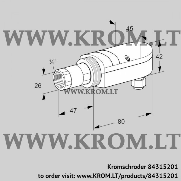 Kromschroder UVS 10L0G1, 84315201 uv flame sensor, 84315201