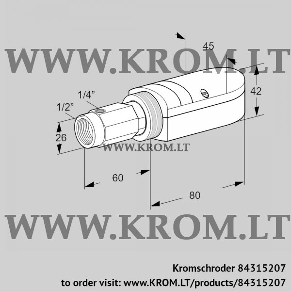 Kromschroder UVS 10D3, 84315207 uv flame sensor, 84315207