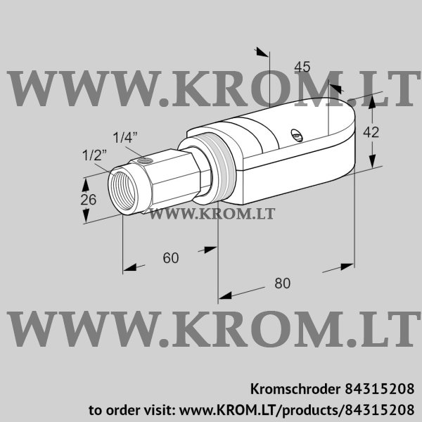 Kromschroder UVS 10L3, 84315208 uv flame sensor, 84315208