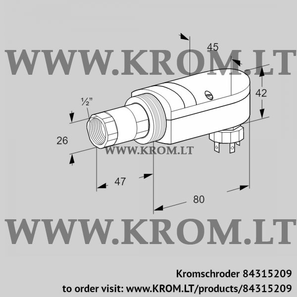 Kromschroder UVS 10D0P2, 84315209 uv flame sensor, 84315209