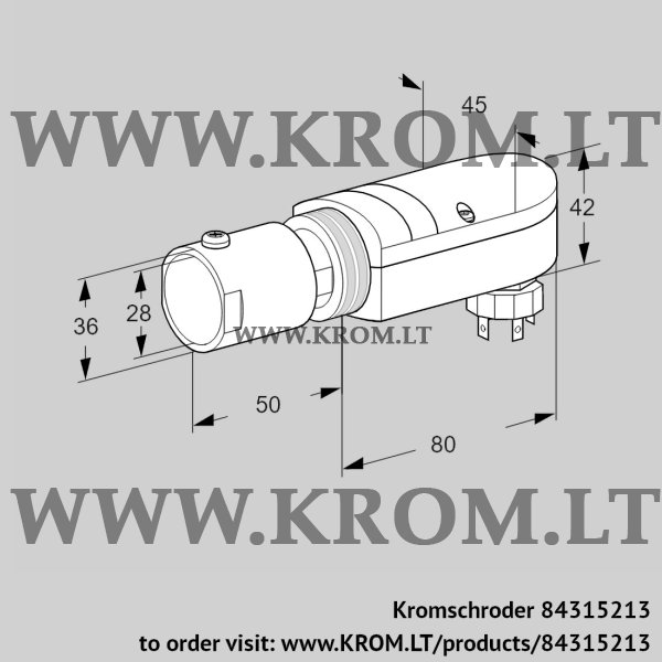 Kromschroder UVS 10D4P2, 84315213 uv flame sensor, 84315213