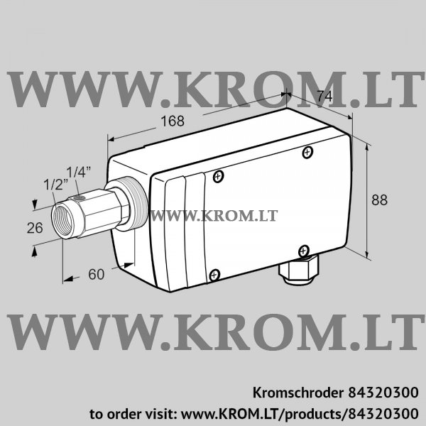 Kromschroder UVC 1L1G1A, 84320300 uv flame sensor, 84320300
