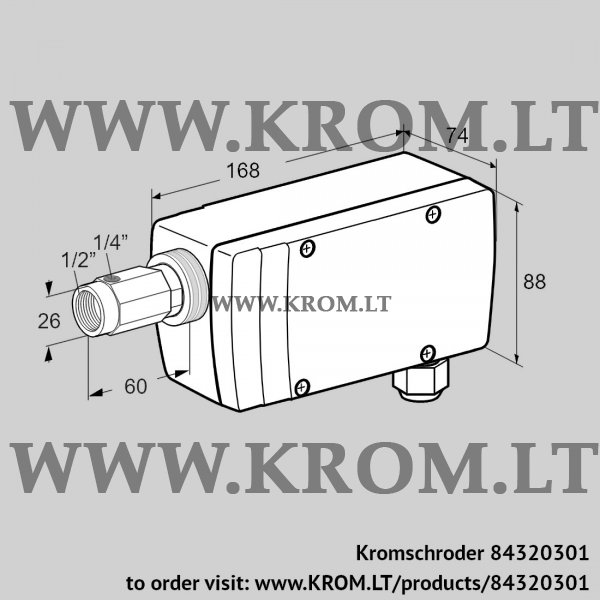 Kromschroder UVC 1D1G1A, 84320301 uv flame sensor, 84320301