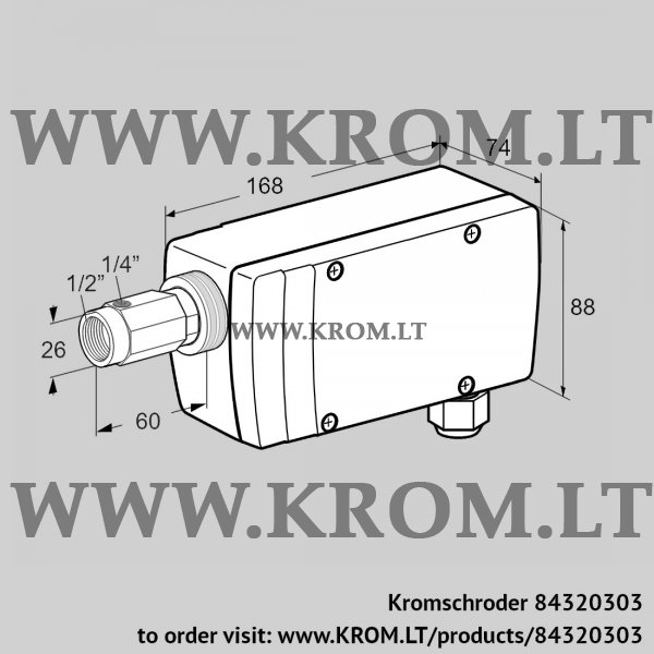 Kromschroder UVC 1D3G1A, 84320303 uv flame sensor, 84320303