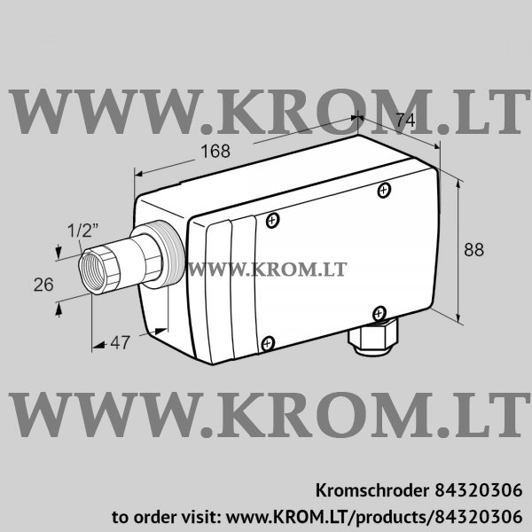 Kromschroder UVC 1L2G1A, 84320306 uv flame sensor, 84320306