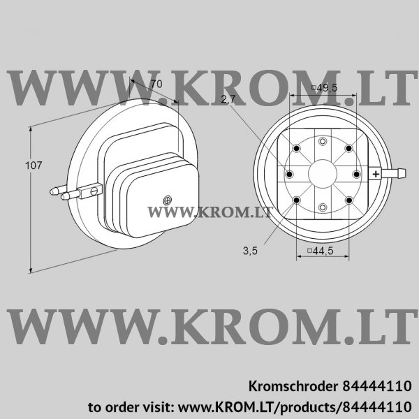 Kromschroder DL 1EG-1, 84444110 pressure switch for air, 84444110