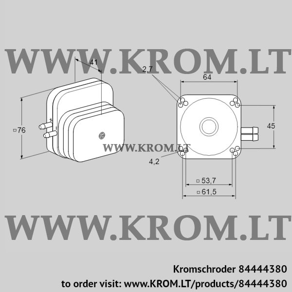 Kromschroder DL 50EG-1, 84444380 pressure switch for air, 84444380