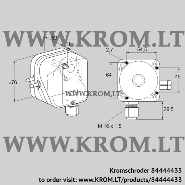 Kromschroder DL 10KH-3, 84444433 pressure switch for air, 84444433