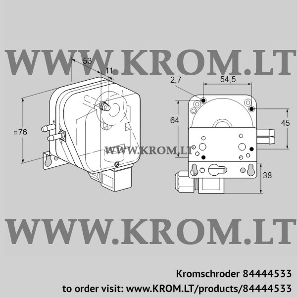 Kromschroder DL 10KN-6W, 84444533 pressure switch for air, 84444533