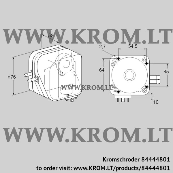 Kromschroder DL 10K-5, 84444801 pressure switch for air, 84444801