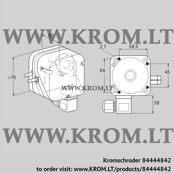 Kromschroder DL 50K-9, 84444842 pressure switch for air, 84444842