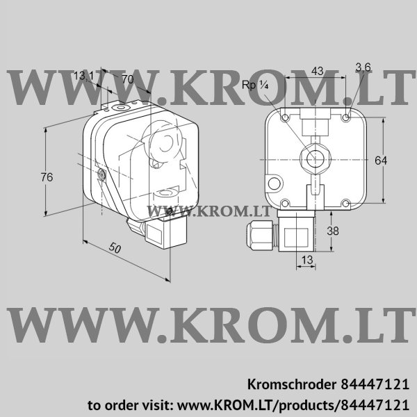 Kromschroder DG 6BG-6, 84447121 pressure switch for gas, 84447121