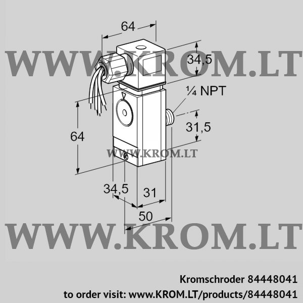Kromschroder DG 17VCT6-6WG, 84448041 pressure switch for gas, 84448041