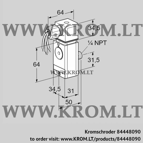 Kromschroder DG 17VCT8-6W, 84448090 pressure switch for gas, 84448090