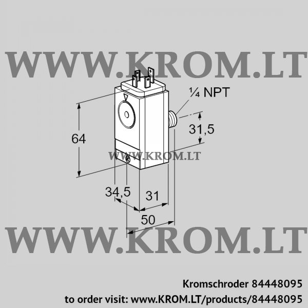Kromschroder DG 17VCT8-5WG, 84448095 pressure switch for gas, 84448095