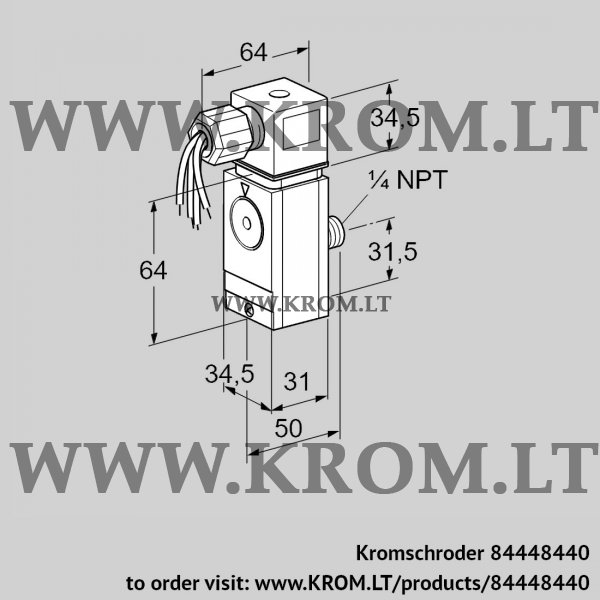 Kromschroder DG 110VCT6-6W, 84448440 pressure switch for gas, 84448440