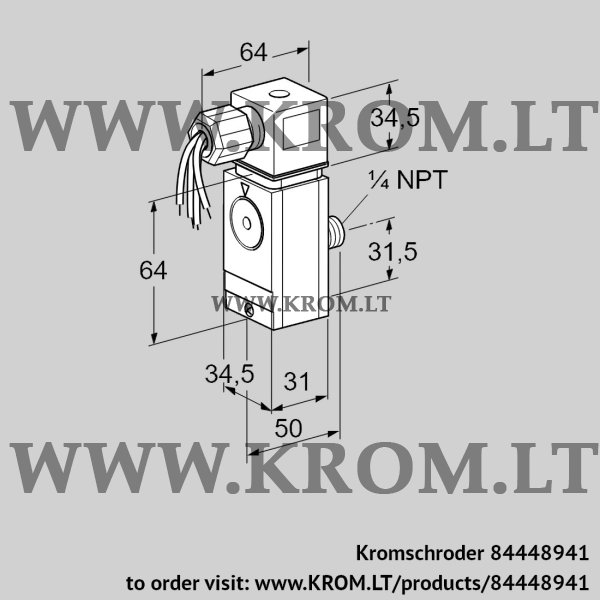 Kromschroder DG 300VCT6-6WG, 84448941 pressure switch for gas, 84448941