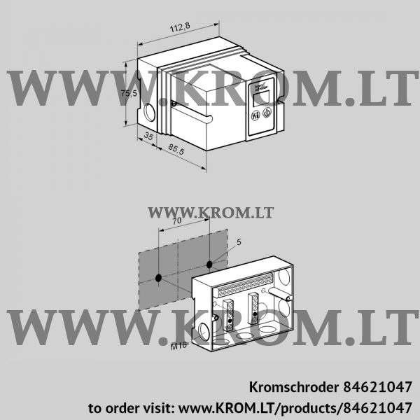 Kromschroder IFD 244-5/2W, 84621047 burner control unit, 84621047